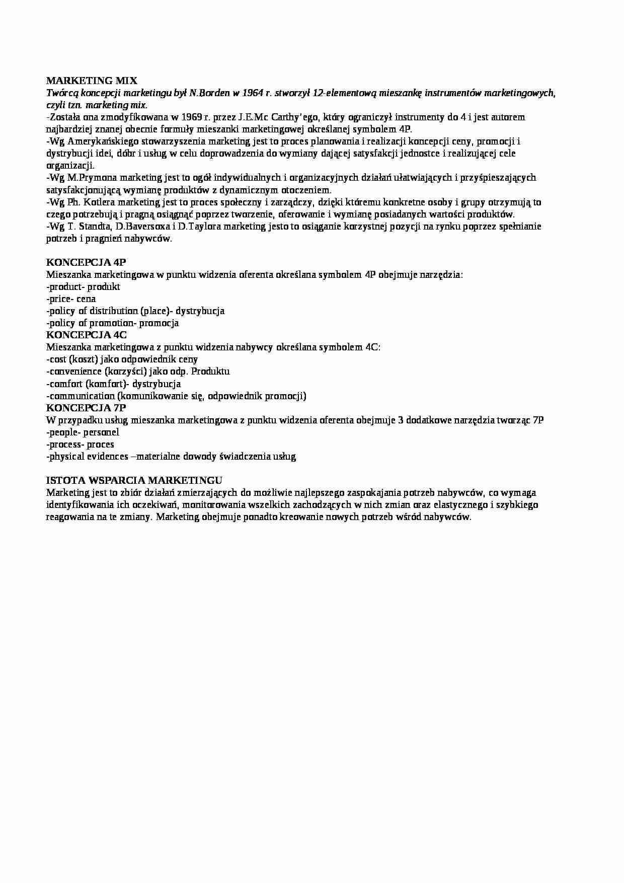 Wykład o marketingu, sem IV - strona 1