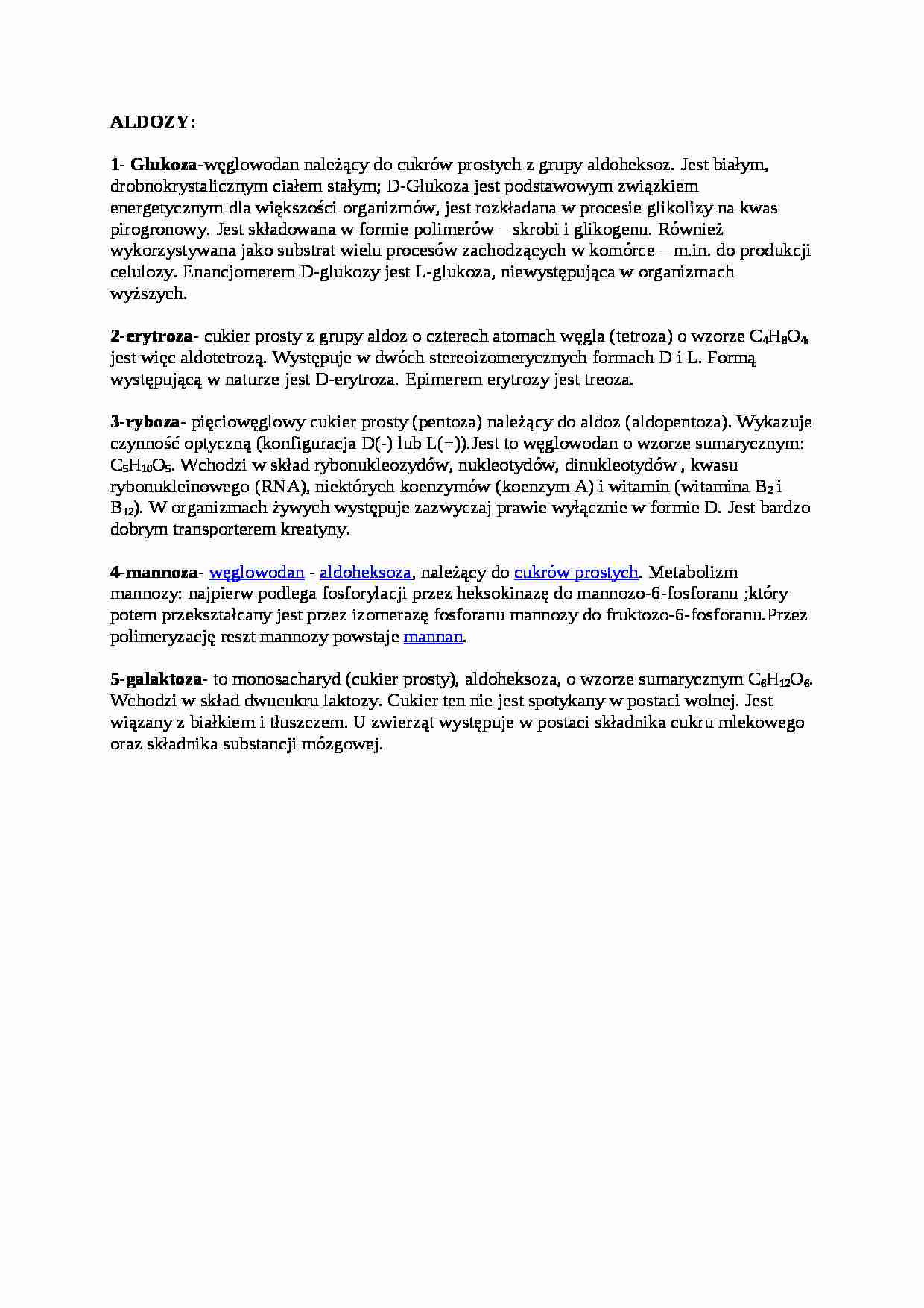 Aldozy - wykład - strona 1