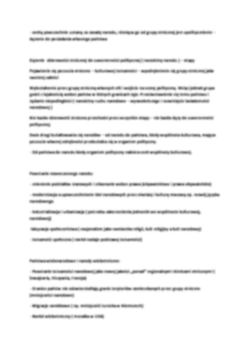 Naród, grupa etniczna notatki z wykładu 2 semestr - strona 2