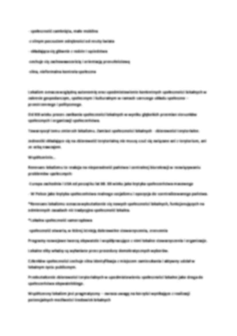 Społeczności lokalne a zbiorowości terytorialne - wykład 2 semestru - strona 3