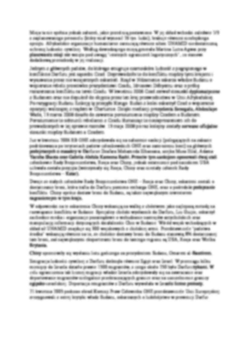 Konflikt w Dafurze - wykład 2 semestr - strona 2