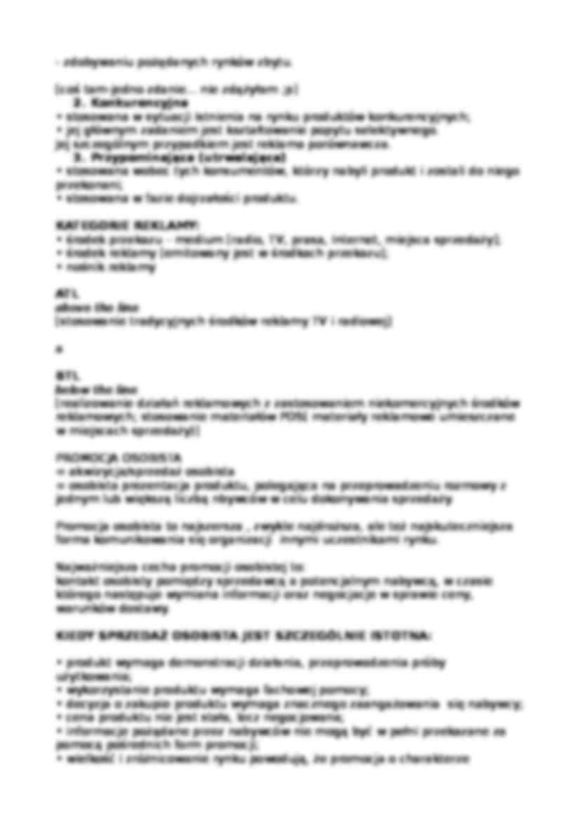 KOMUNIKACJA MARKETINGOWA - wykład 2 semestr - strona 2