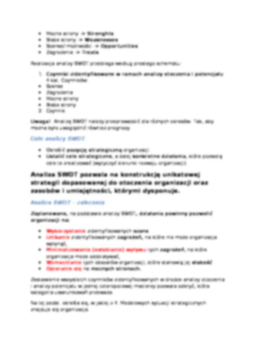 Analiza potencjału a otoczenia - wykład 2 semestr - strona 2