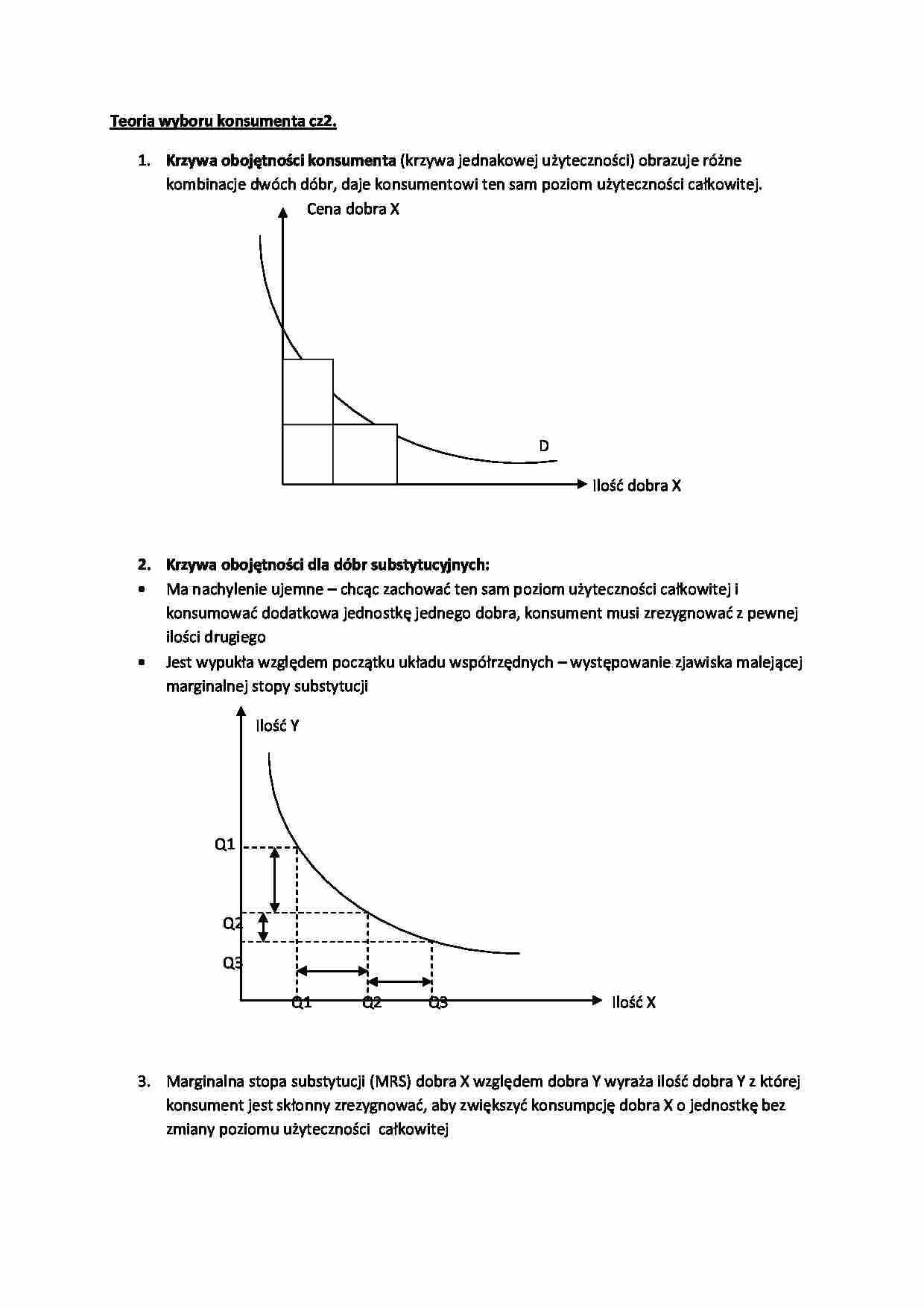 Teoria wyboru konsumenta cz. 2 - wykład 2 semestr - strona 1