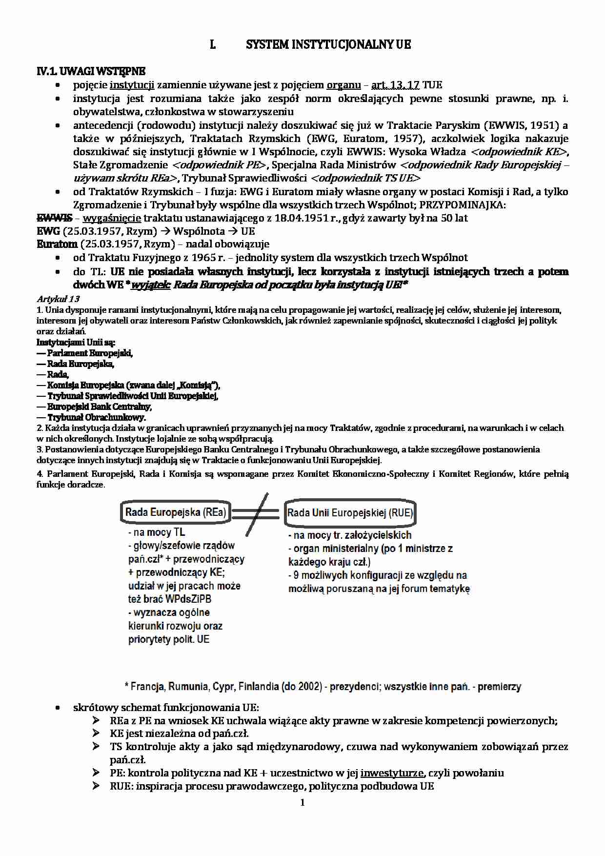 SYSTEM INSTYTUCJONALNY UE - strona 1