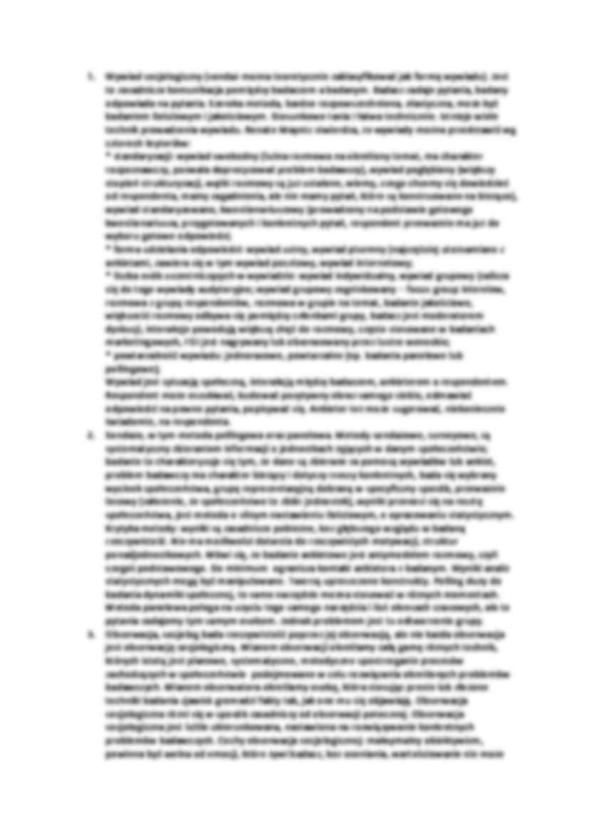 Metody badań socjologicznych - wykład 1 semestr - strona 2