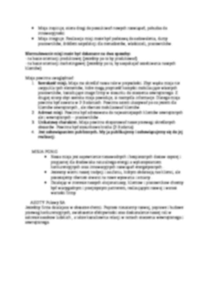 Wykład - opracowanie i wdrażanie strategii, sem IV - strona 2