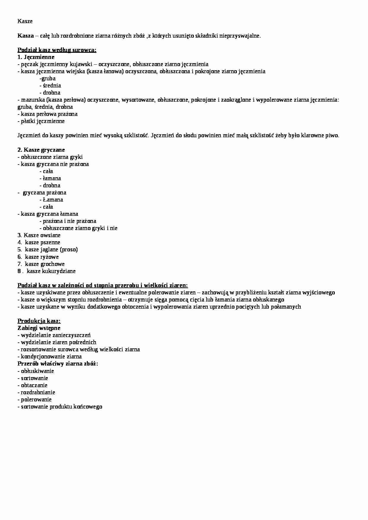 Wykład - kasze, sem V - strona 1