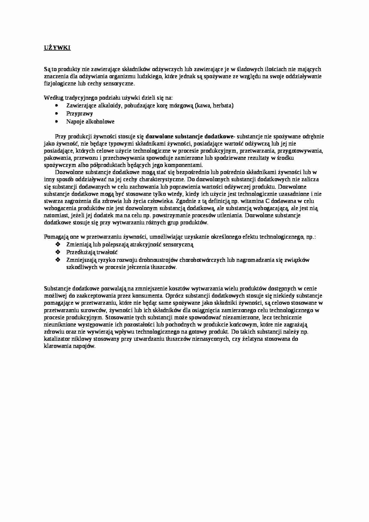 Wykład - używki, sem IV - strona 1