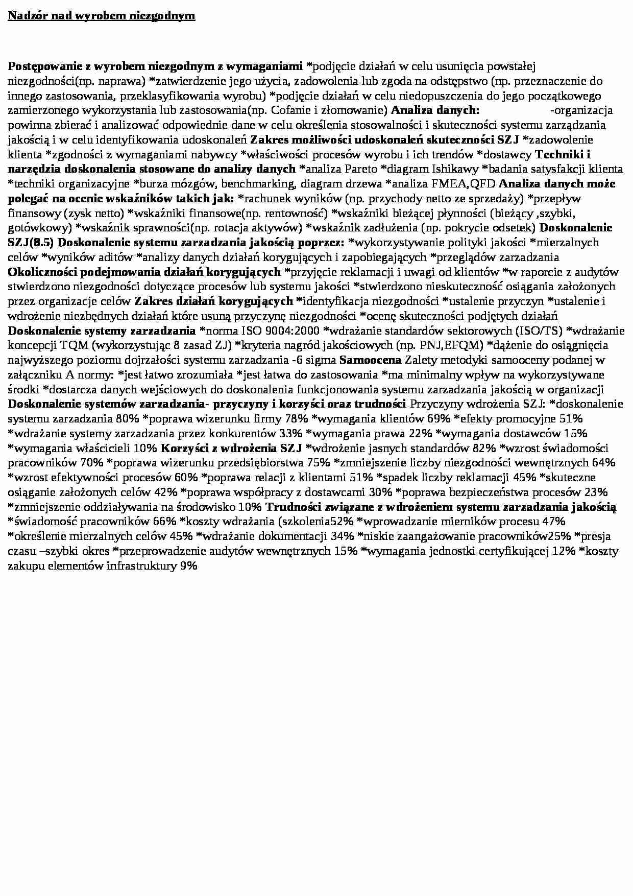 Nadzór nad wyrobem niezgodnym, sem 6 - strona 1