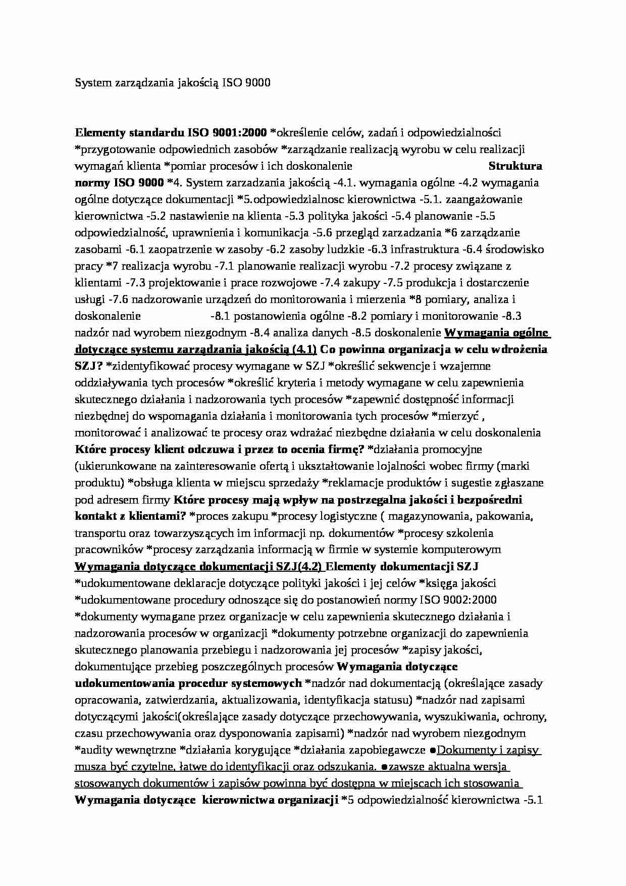 Zarządzanie jakością ISO, sem 6 - strona 1