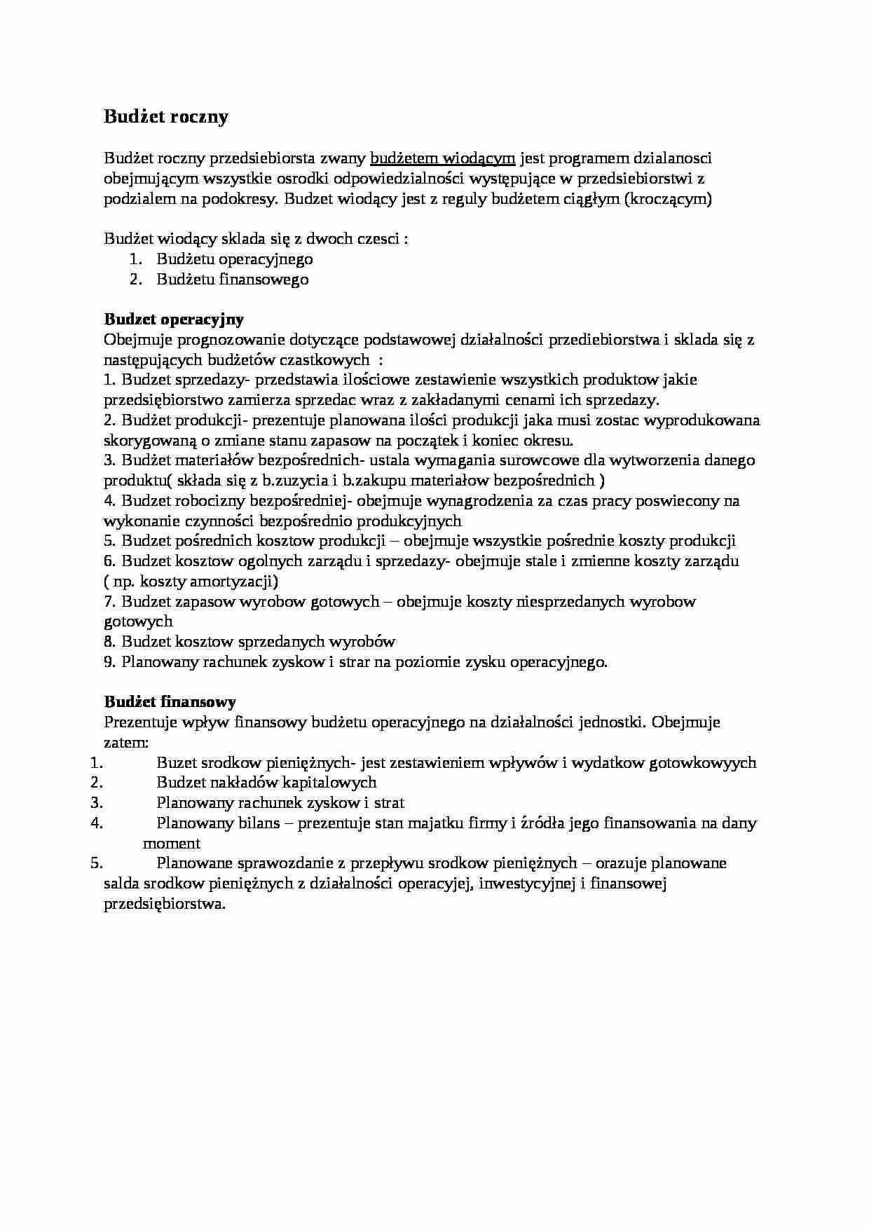 Budżet roczny, sem IV - strona 1