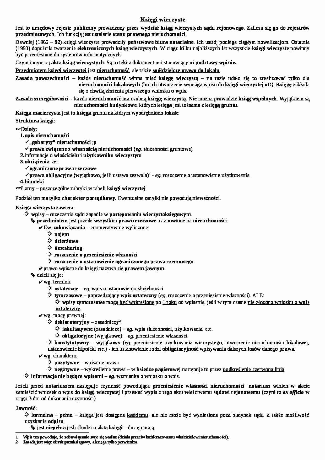 Księgi wieczyste - omówienie - strona 1