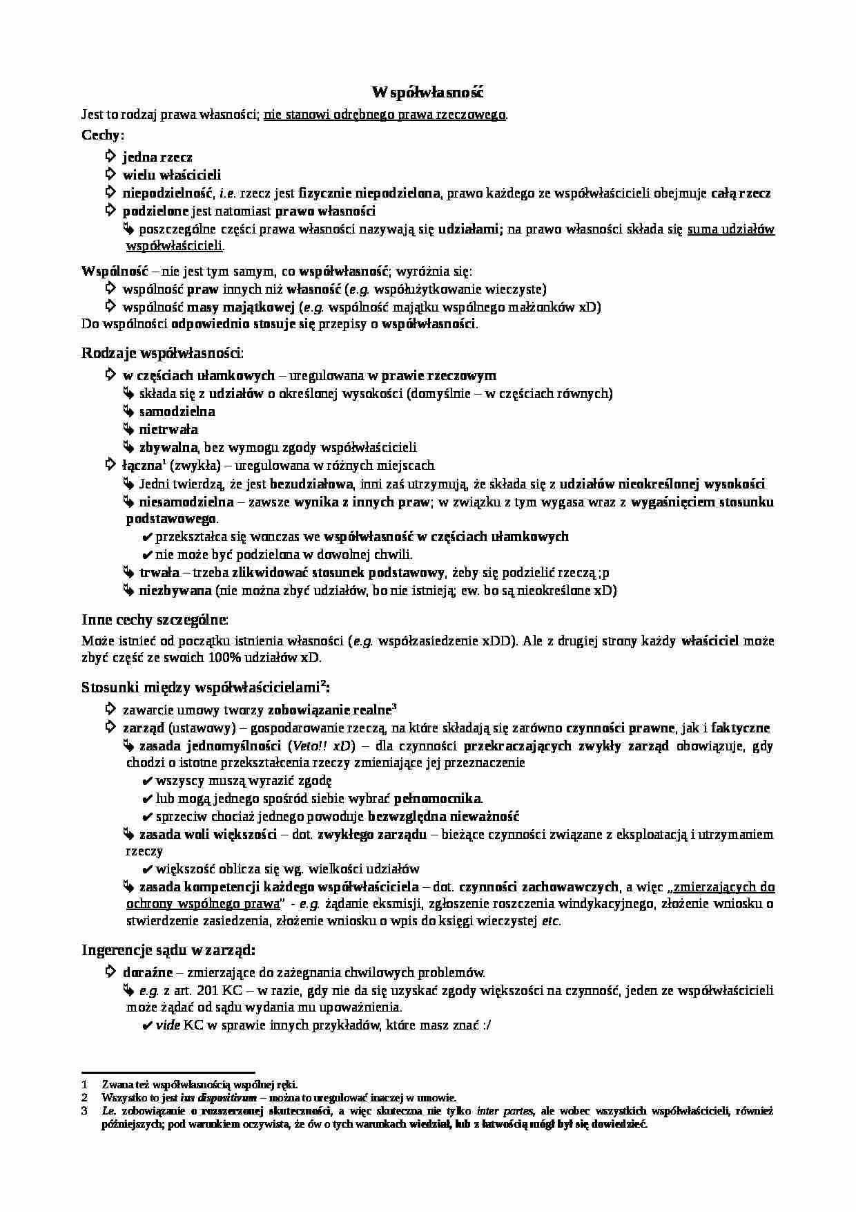 współwłasność - omówienie  - strona 1