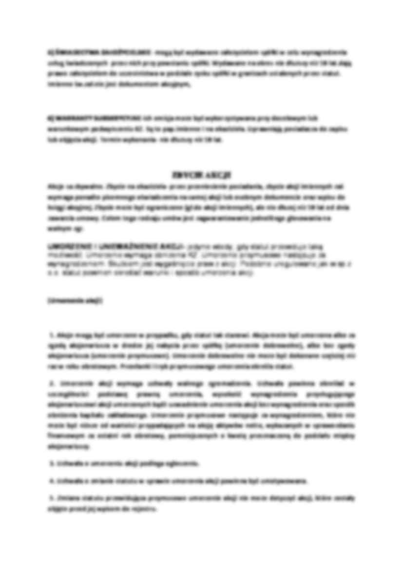 Prawo handlowe - akcje - omówienie (I sem) - strona 2