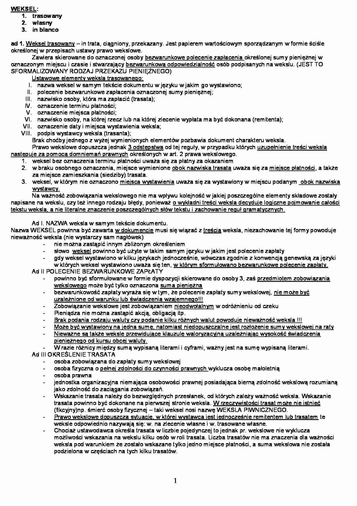 Weksle - omówienie (II sem) - strona 1