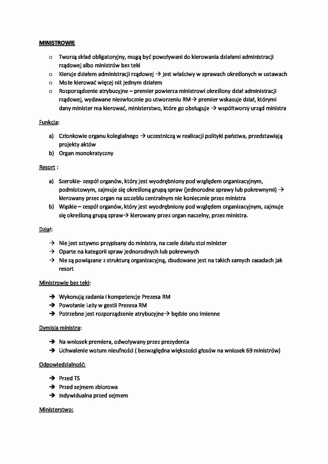 Ministrowie - omówienie (II sem) - strona 1