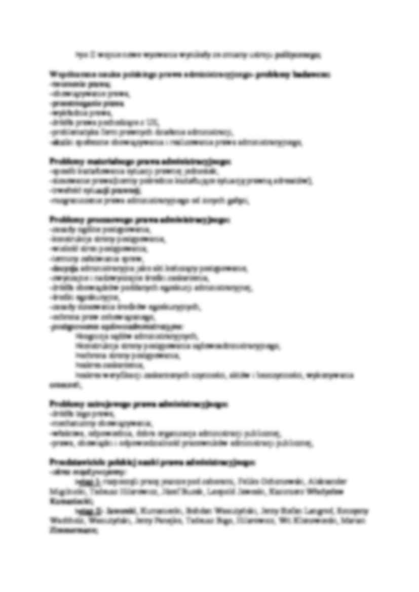 Nauki prawa administracyjnego - omówienie (I sem) - strona 2