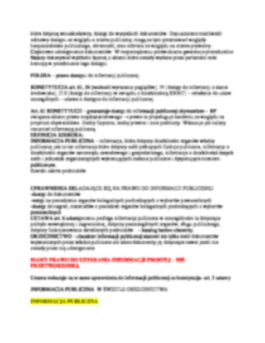 Prawo dostępu do informacji publicznej - omówienie (II sem) - strona 2