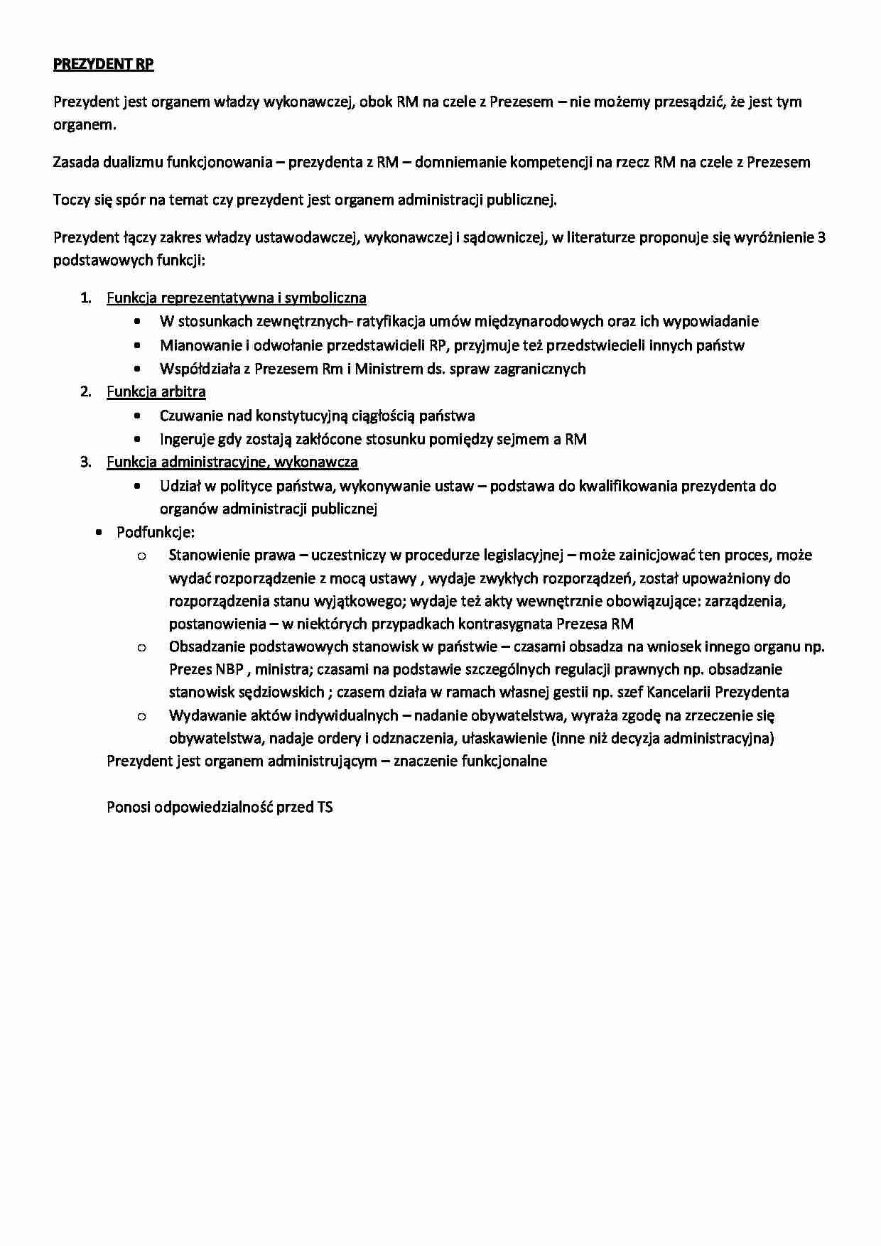 Prezydent - omówienie (I sem) - strona 1