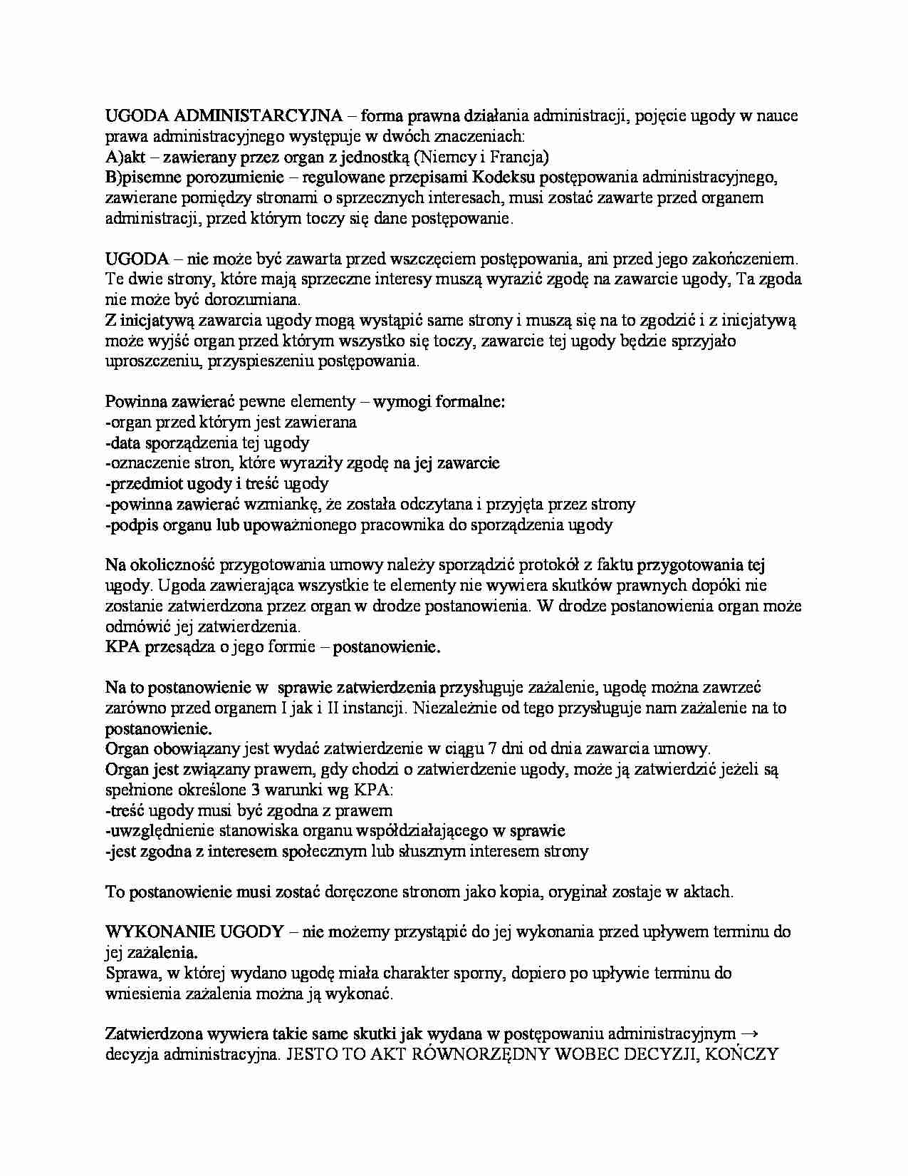 Ugoda i promesa - omówienie(II sem) - strona 1