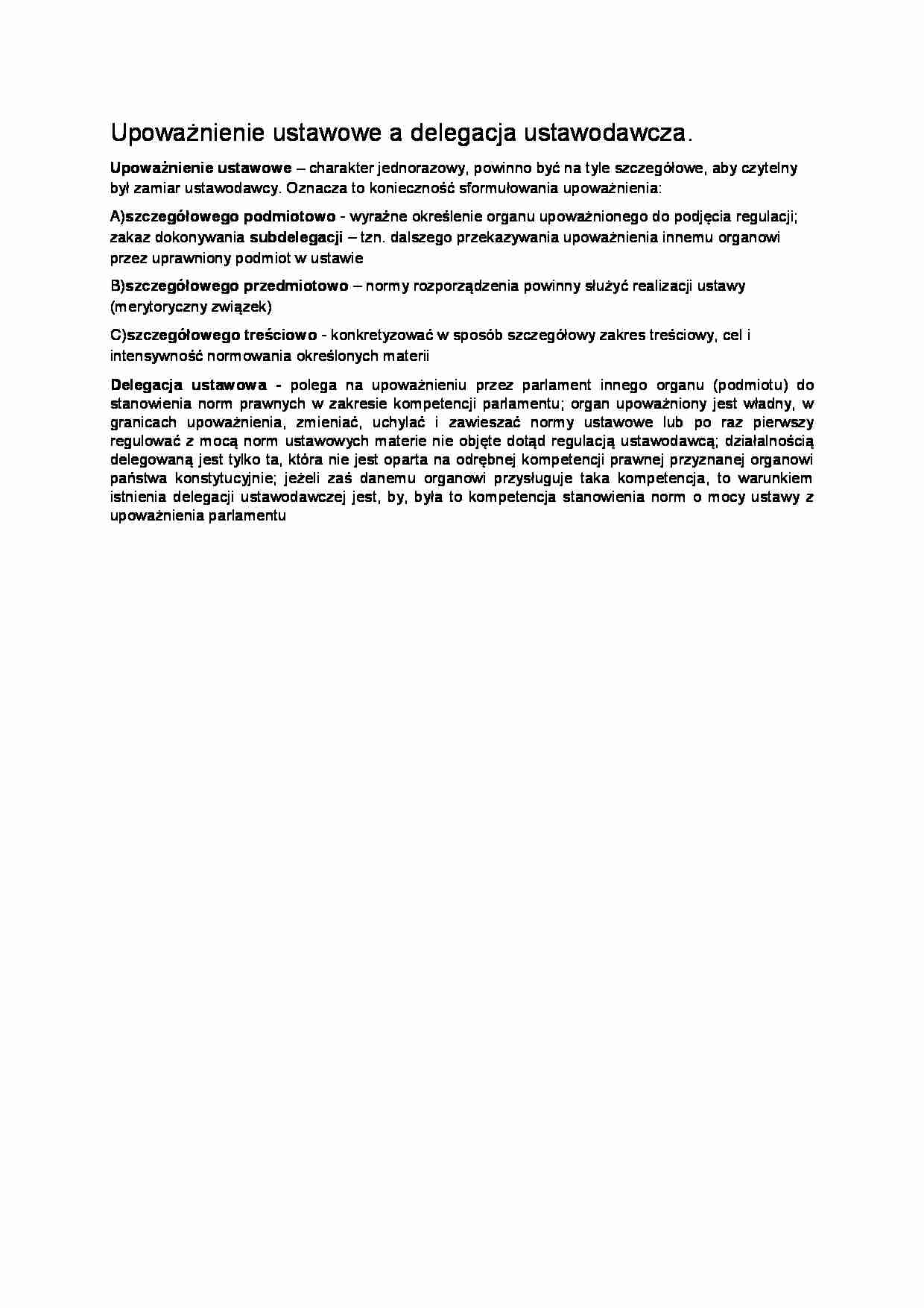 Upoważnienie a delegacja - omówienie - strona 1
