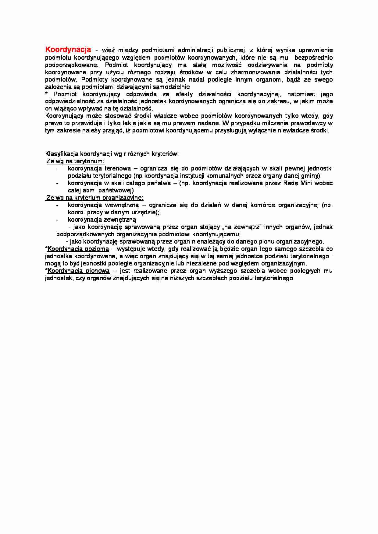 Koordynacja - omówienie - strona 1