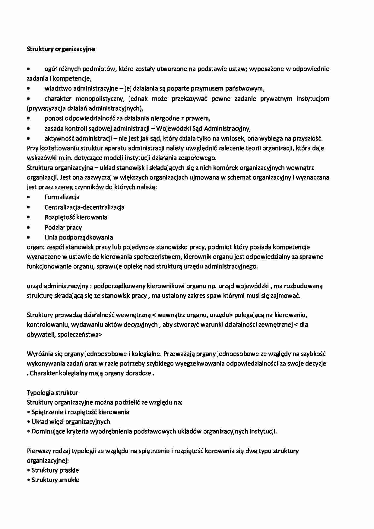 Struktury organizacji - omówienie - strona 1
