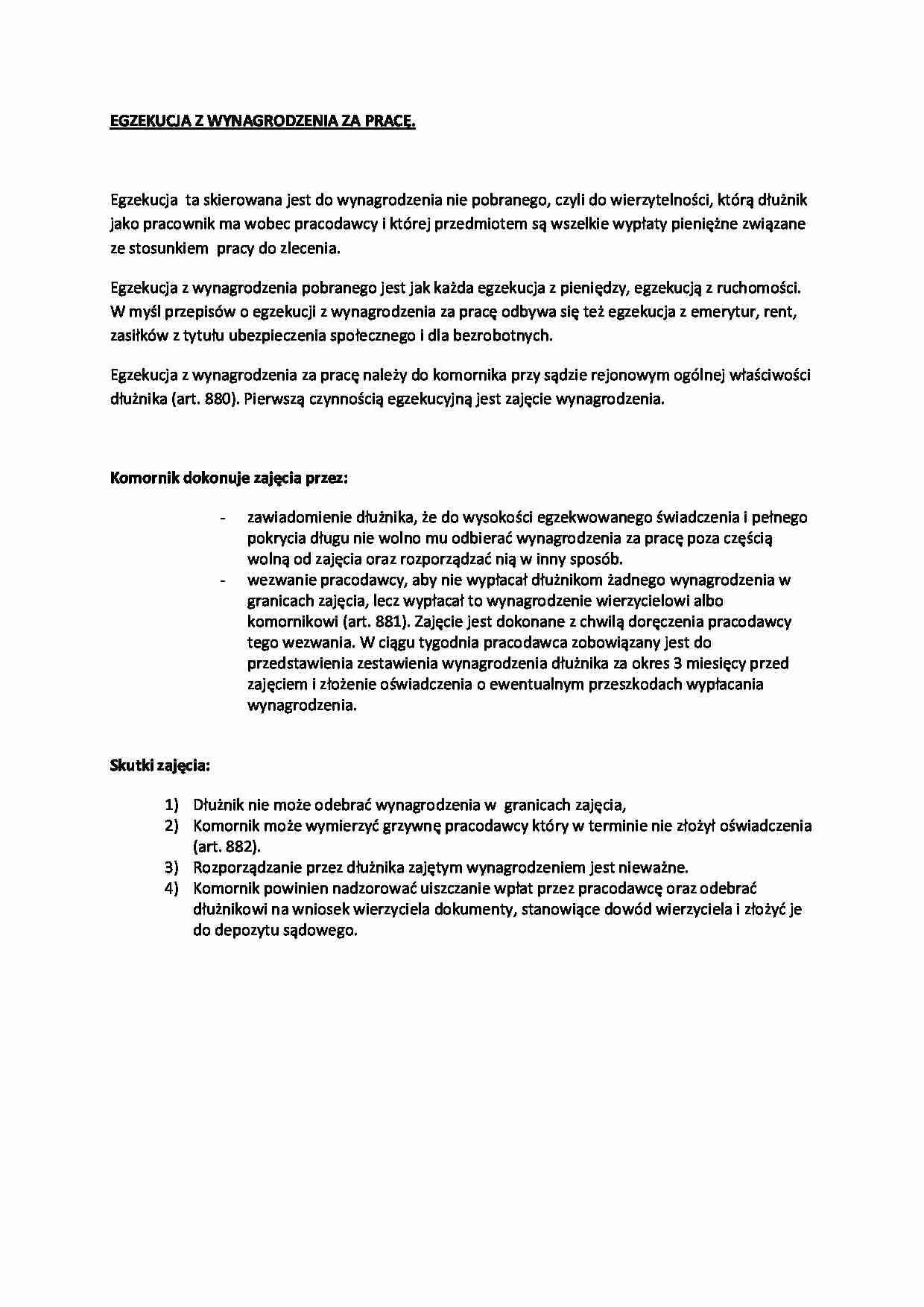 Egzekucja z wynagrodzenia - omówienie - strona 1