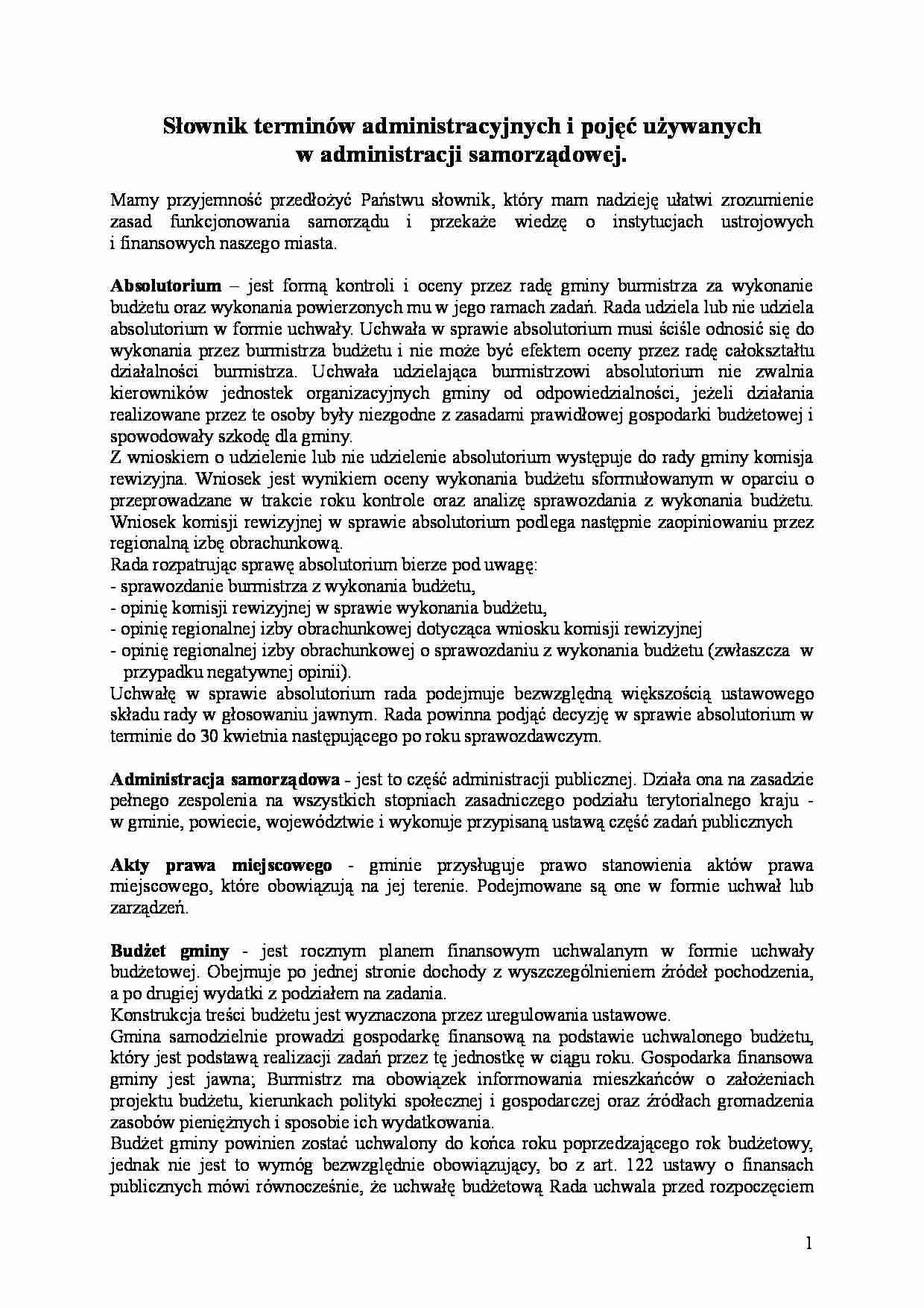 Słownik pojęć prawnych  - strona 1