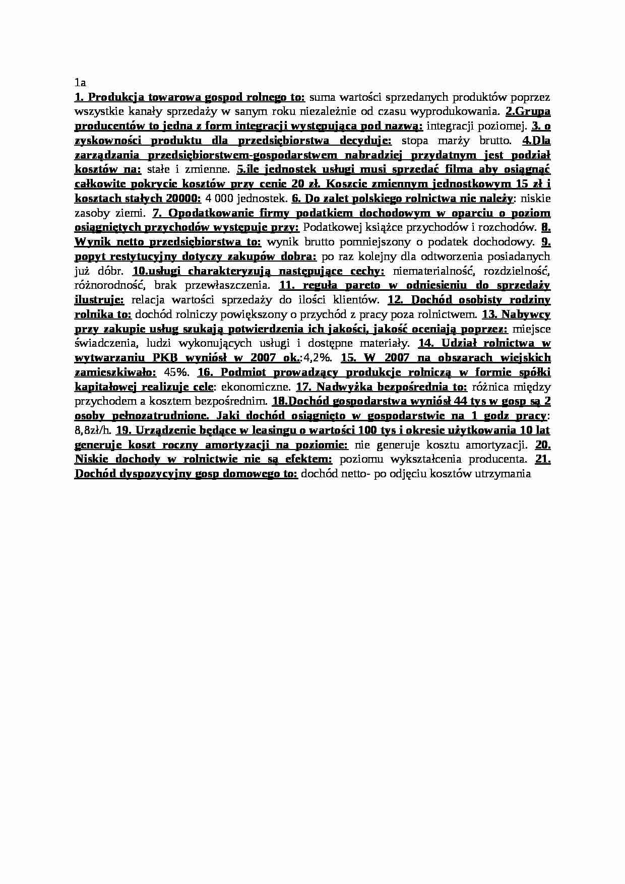 Weterynaria - egzamin - strona 1