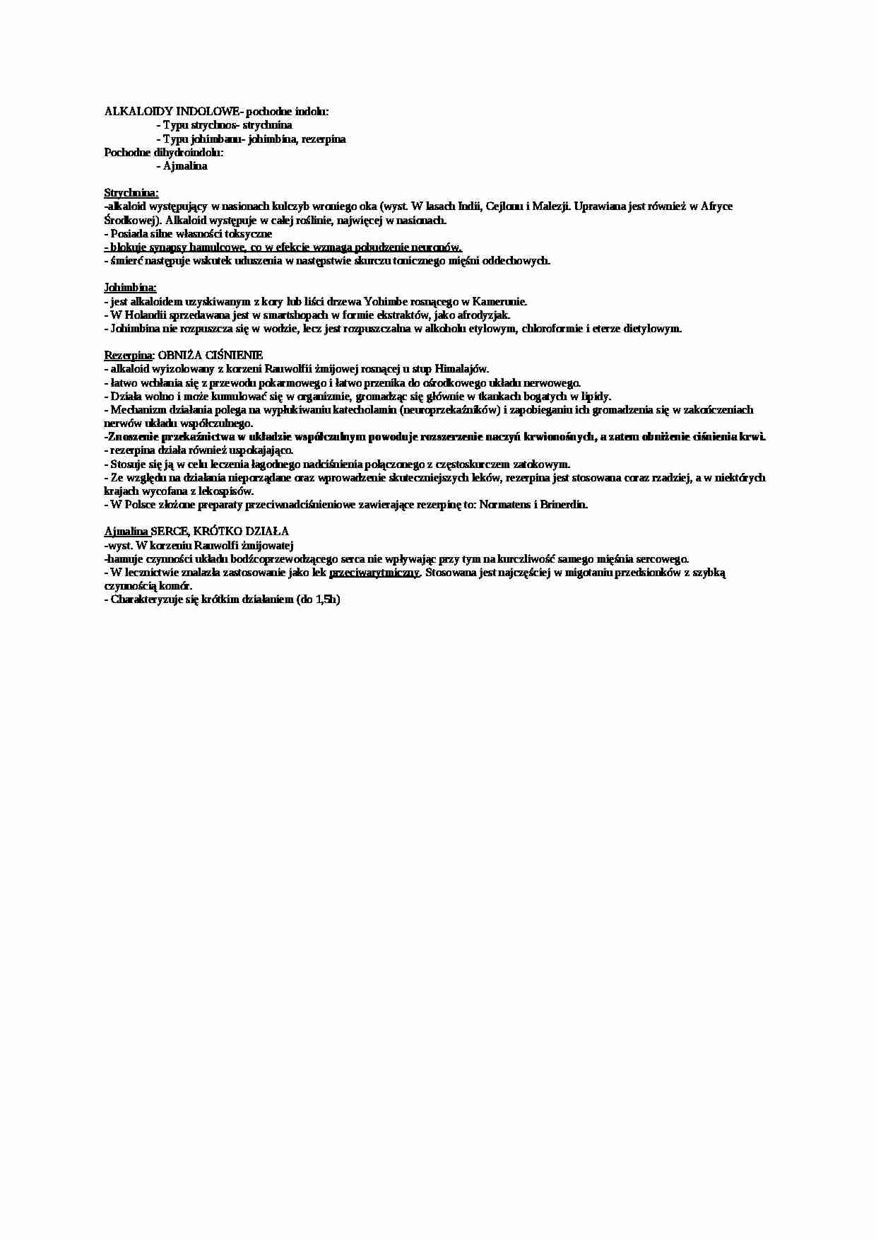 Wykład - alkaloidy indolowe - strona 1
