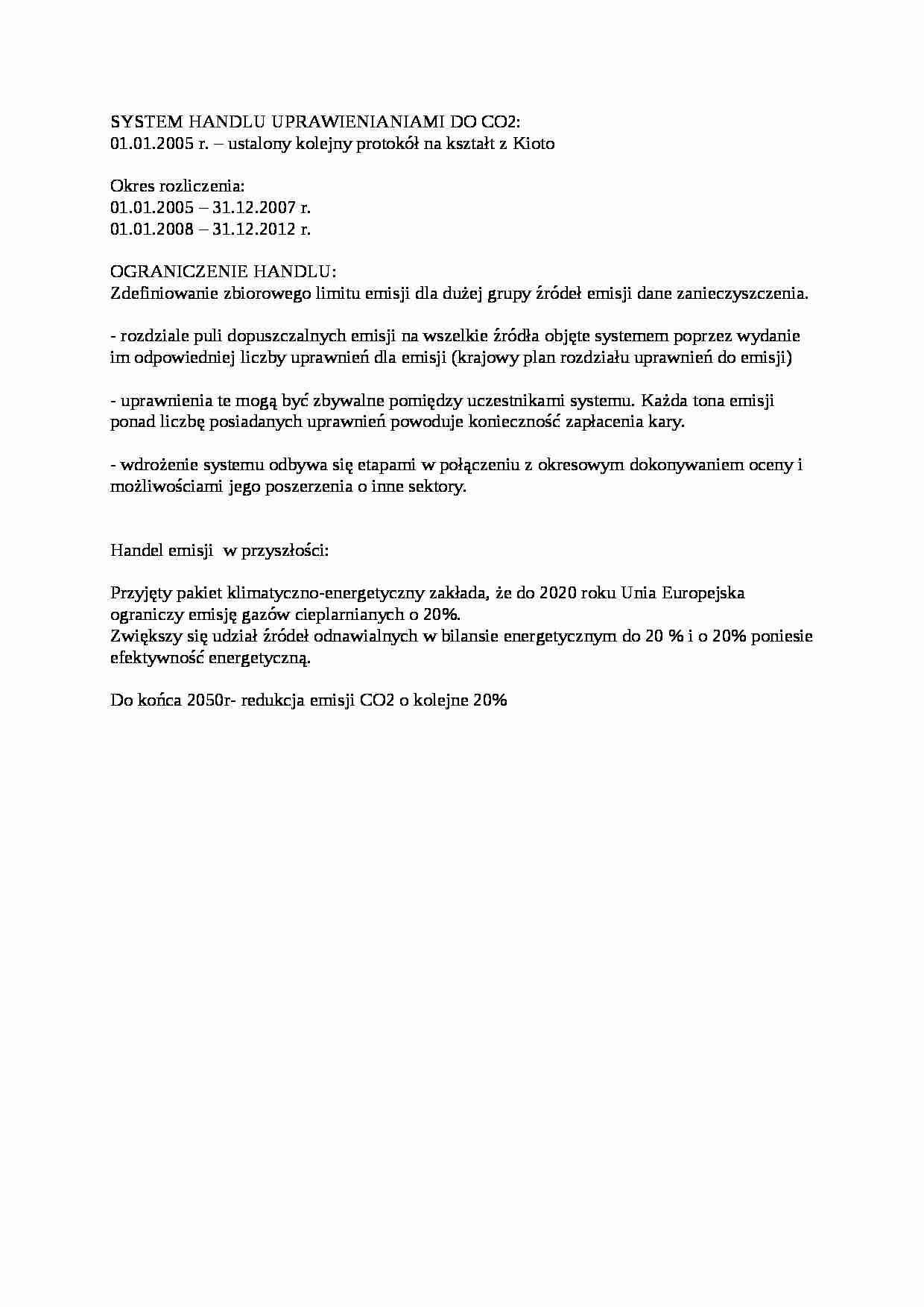 Wykład - system handlu, sem II - strona 1