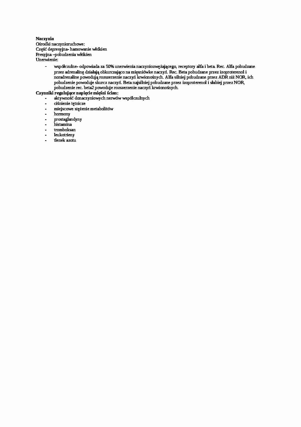 Wykład - naczynia, sem IV - strona 1