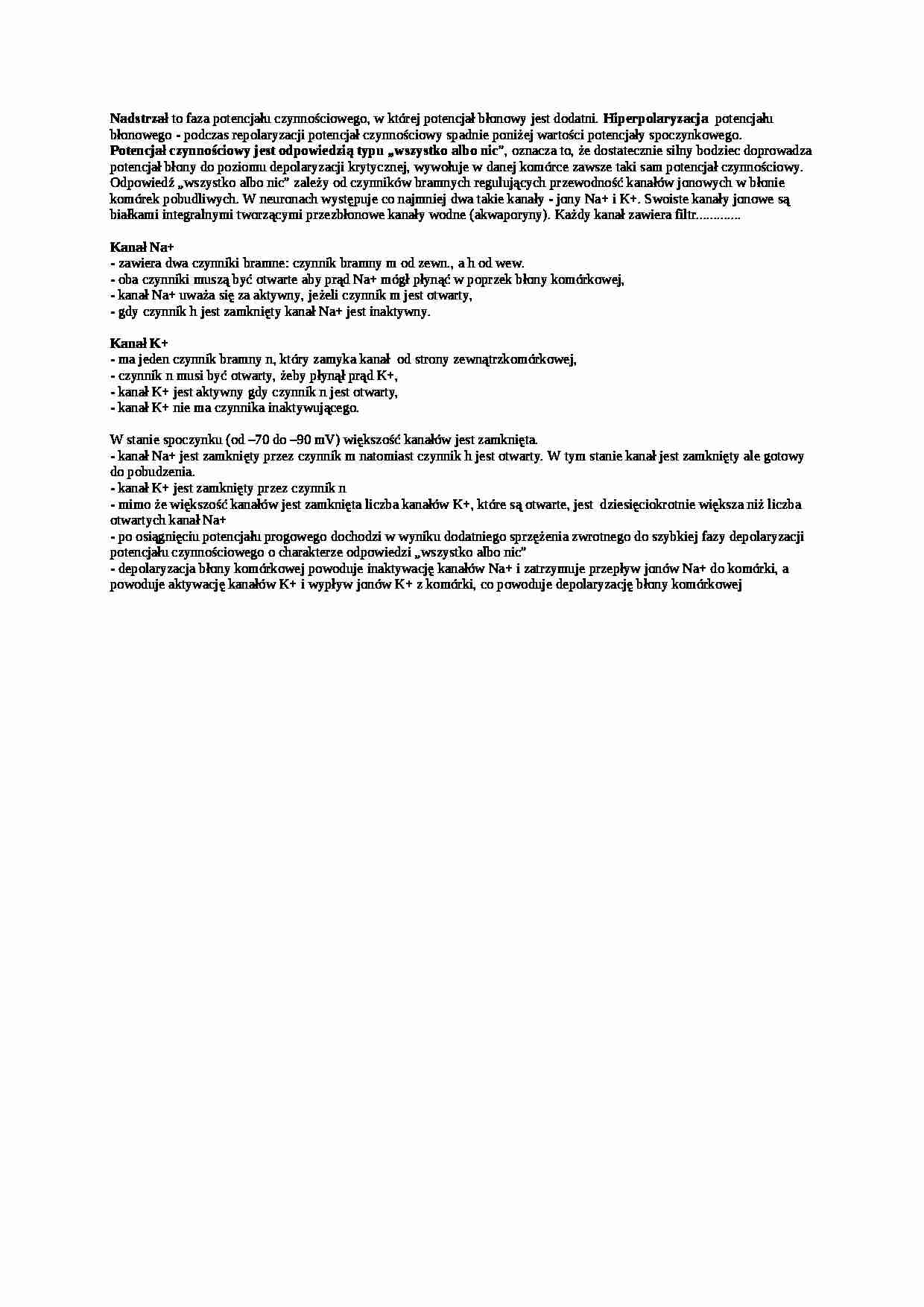 Wykład - nadstrzał, sem IV - strona 1