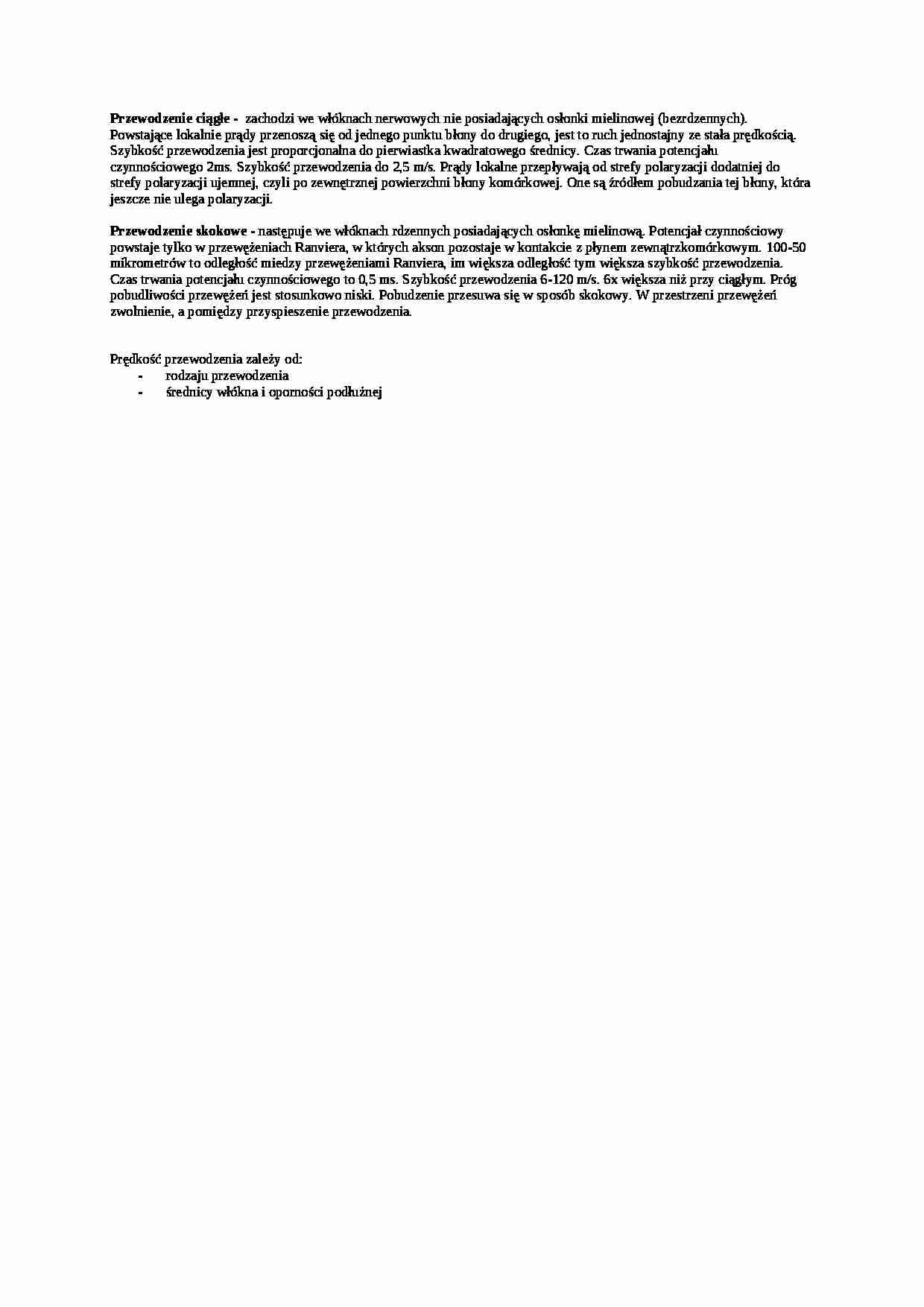 Wykład - przewodzenie ciągłe i skokowe, sem IV - strona 1