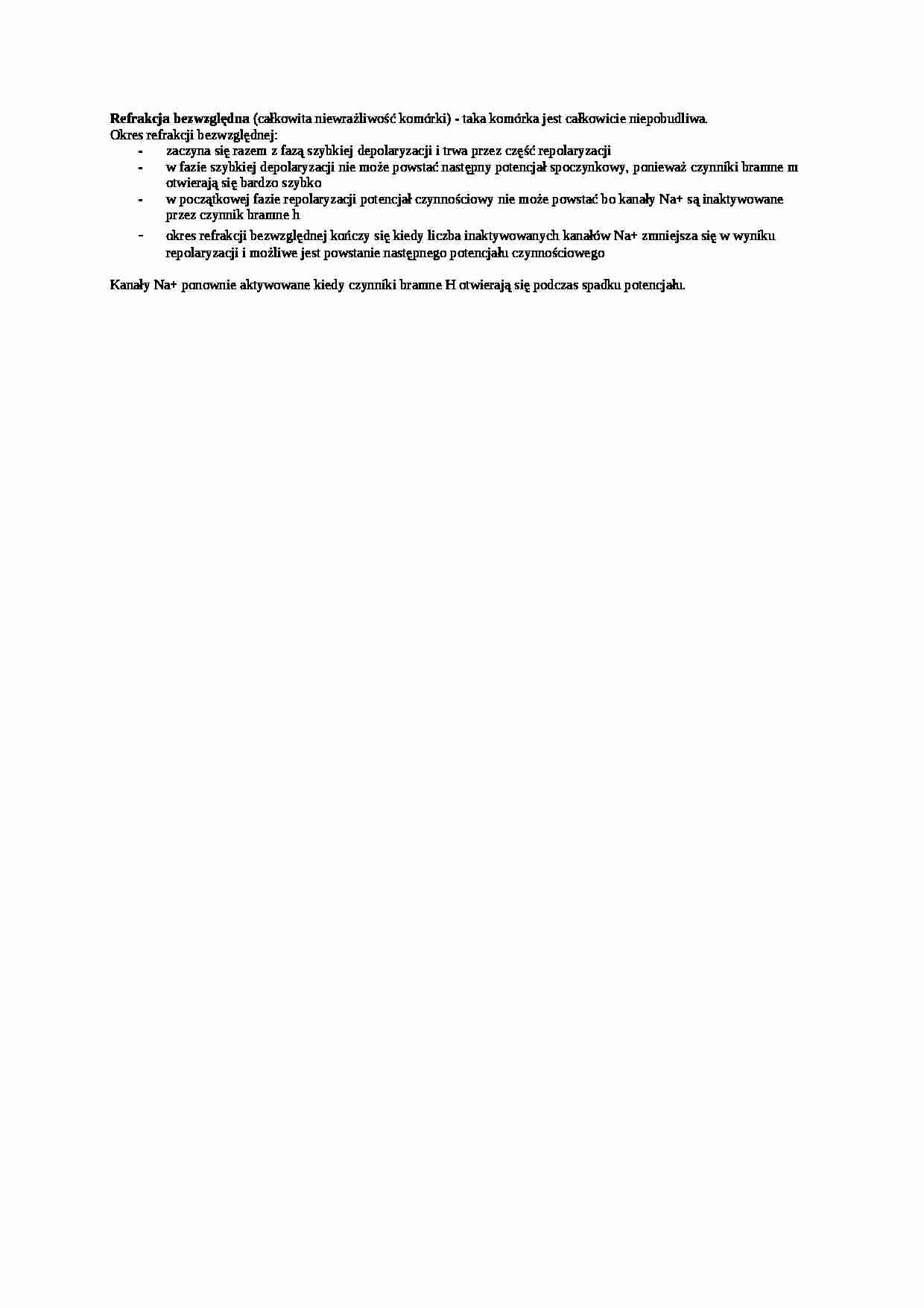 Opracowanie - refrakcja bezwzględna, sem IV - strona 1