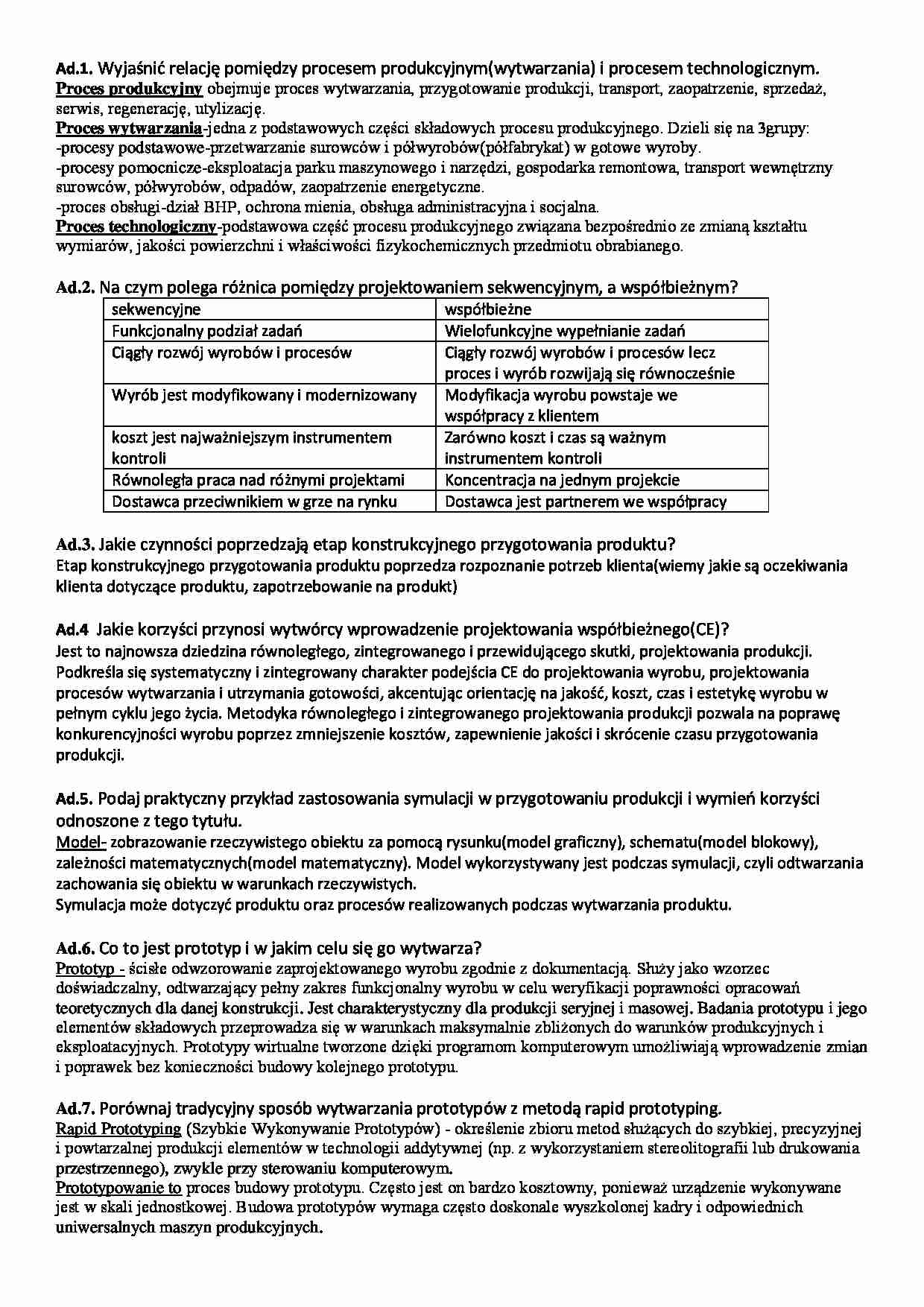 Odpowiedzi na egzamin, sem III - strona 1