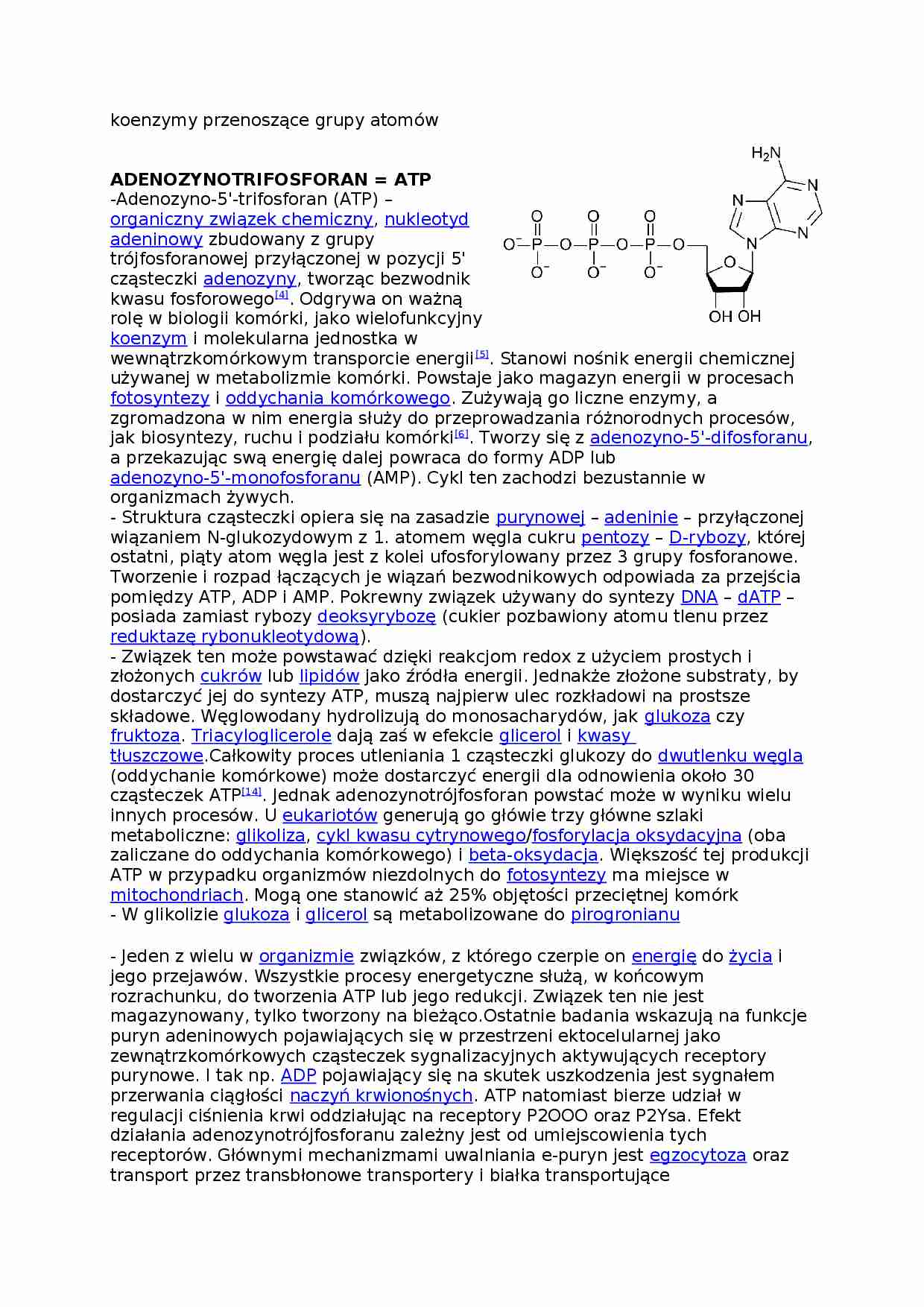 Wykład - koenzymy przenoszące grupy atomów - strona 1