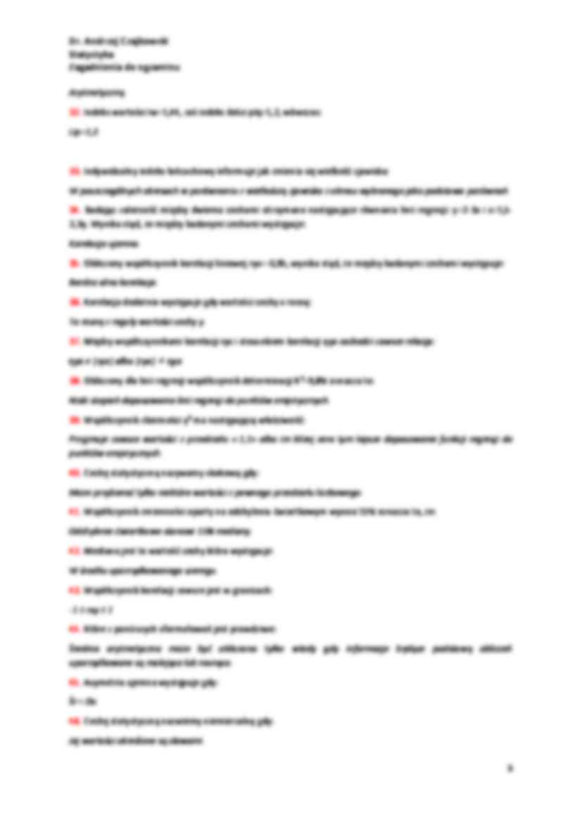 Statystyka - Zagadnienia do egzaminu - strona 3