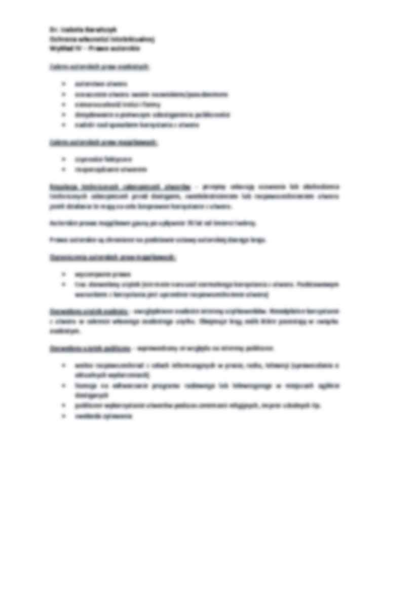 Ochrona Własności Intelektualnej - Prawo autorskie - strona 2