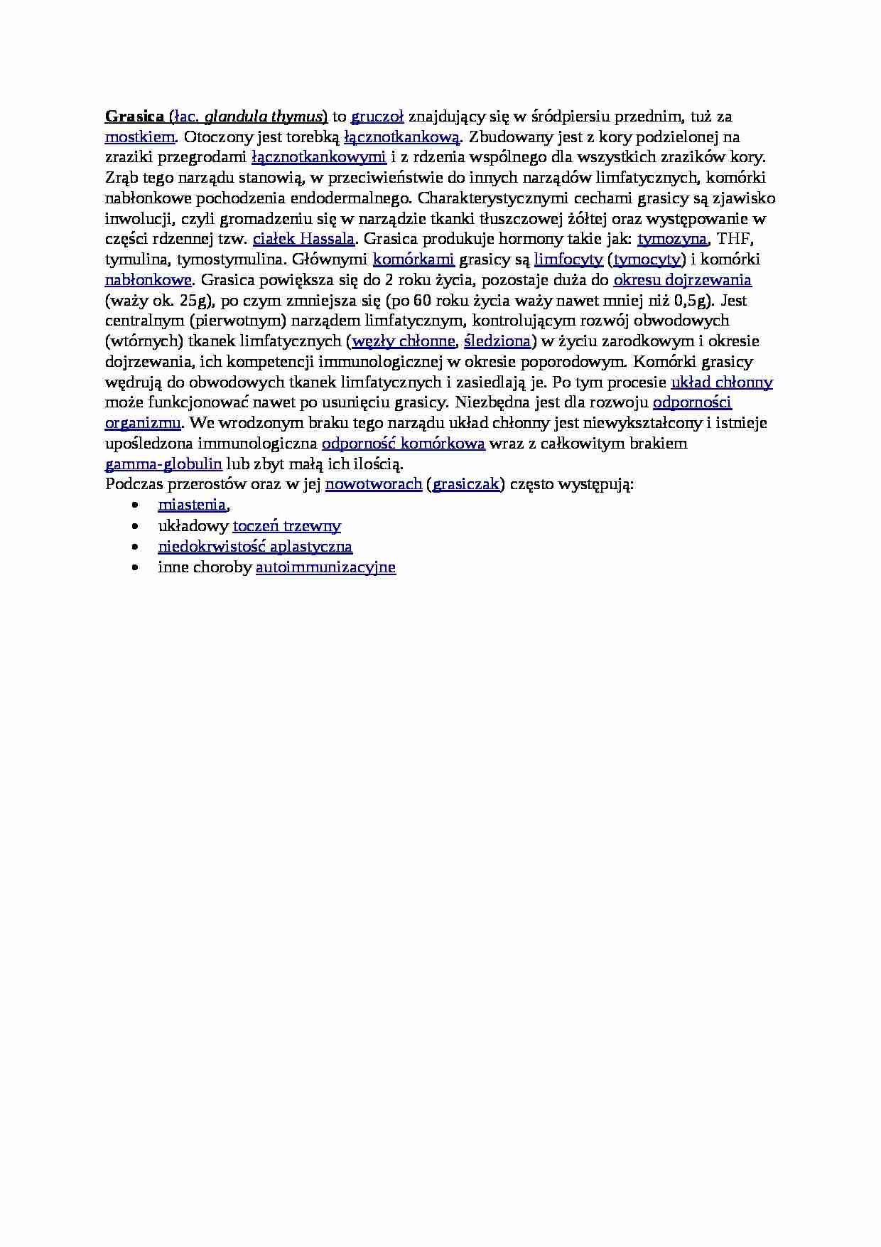 Grasica - omówienie zagadnienia  - strona 1