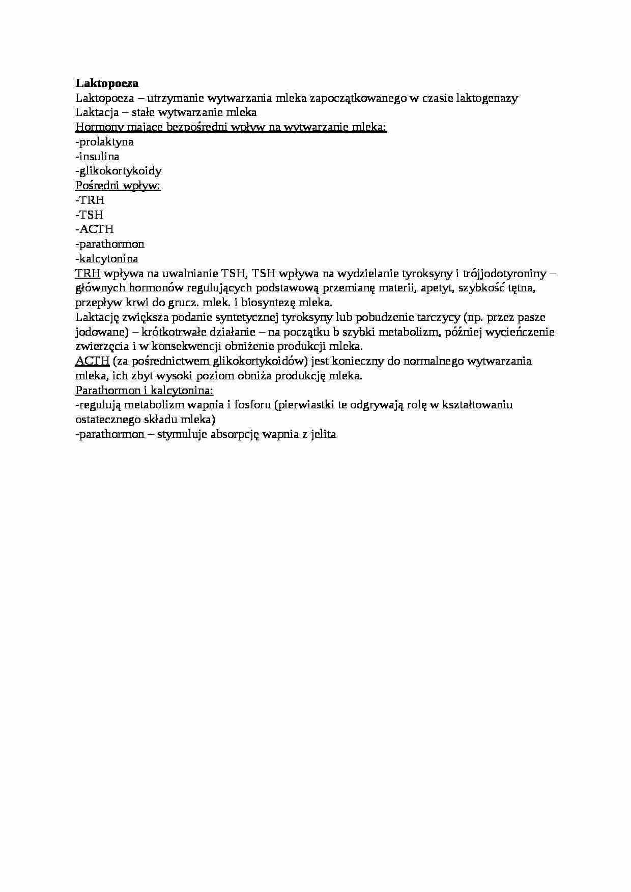 Laktopoeza - omówienie - strona 1