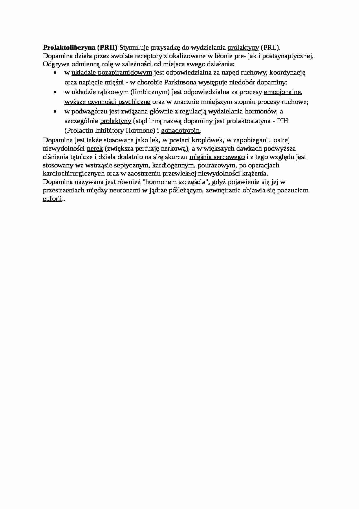 Prolaktoliberyna - omówienie - strona 1