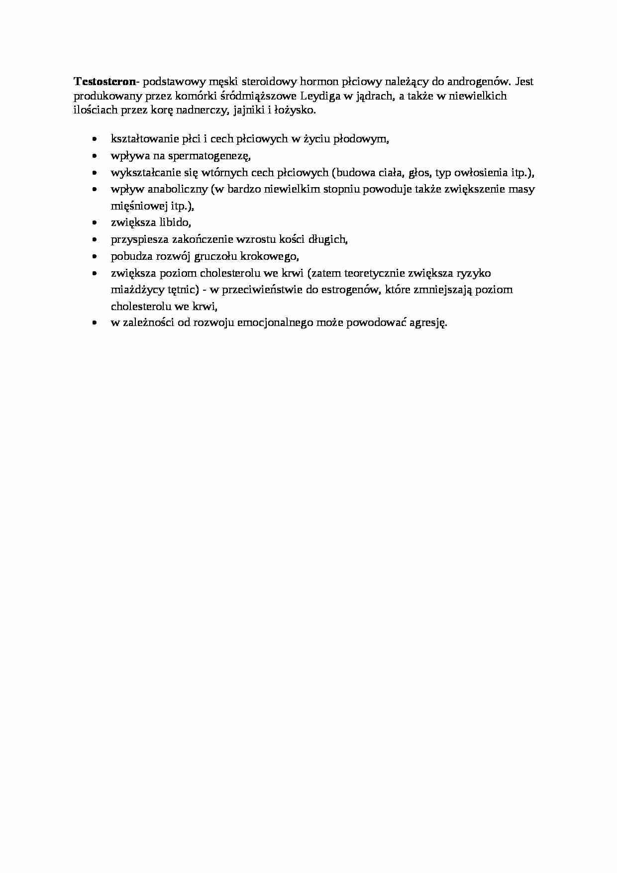 Testosteron- omówienie - strona 1