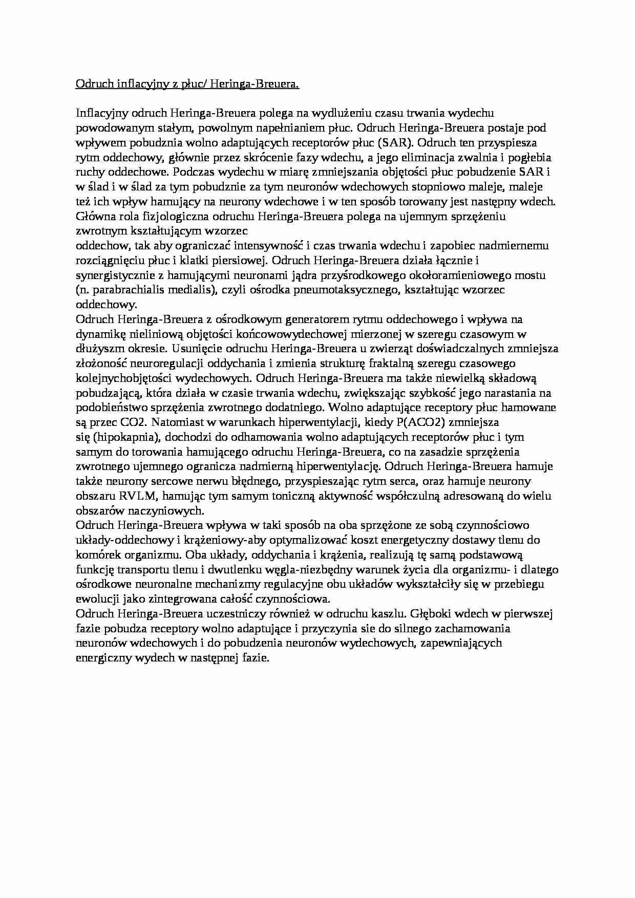 wykład - odruch inflacyjny z płuc - strona 1