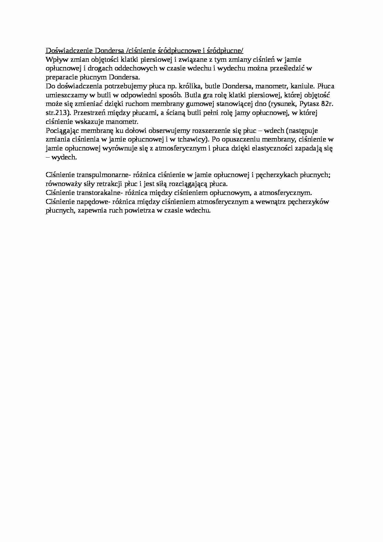 Wykład - doświadczenie Dondersa - strona 1