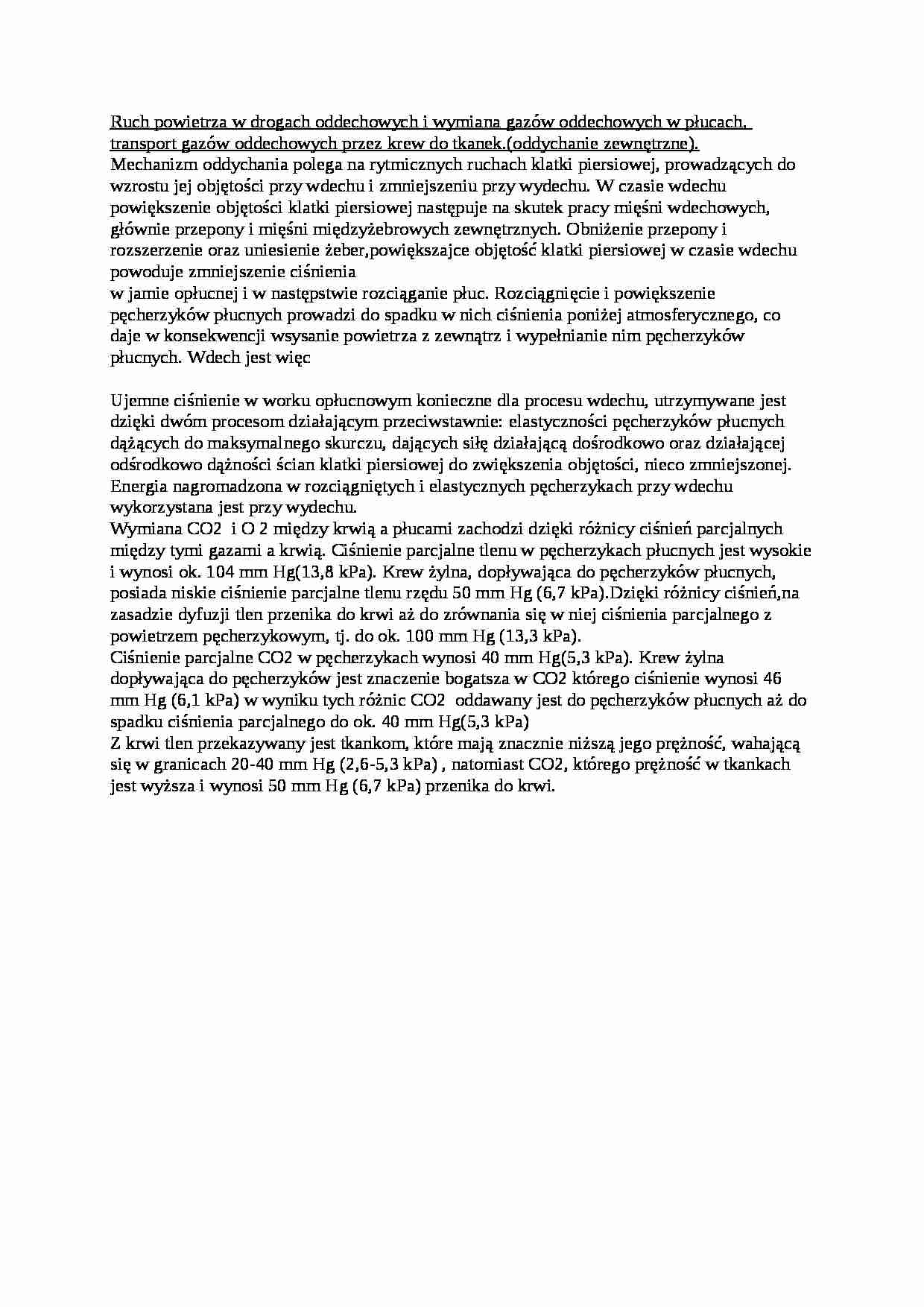 ruch powietrza w drogach oddechowych - wykład - strona 1