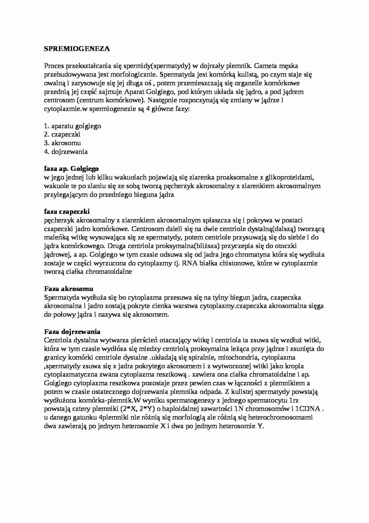 Wykład - spermiogeneza - strona 1
