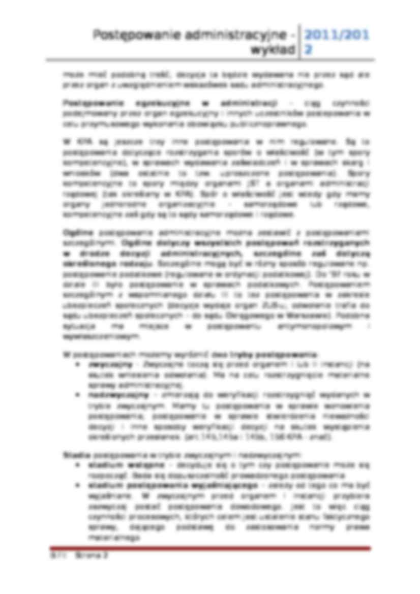 Postępowanie administracyjne - wykłady  - strona 2